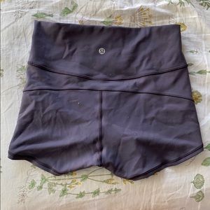 Purple lululemon spandex shorts